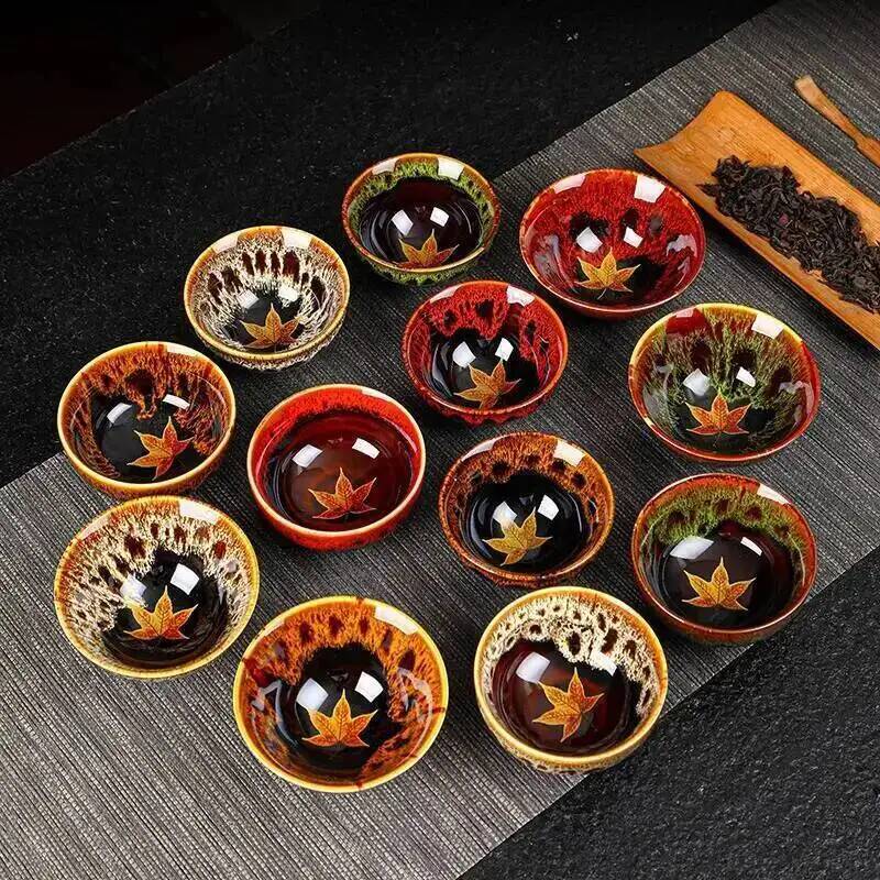 Celadon Ceramic Cup - Akçaağaç Yaprağı Çay Fincanı Fırın Değişimi