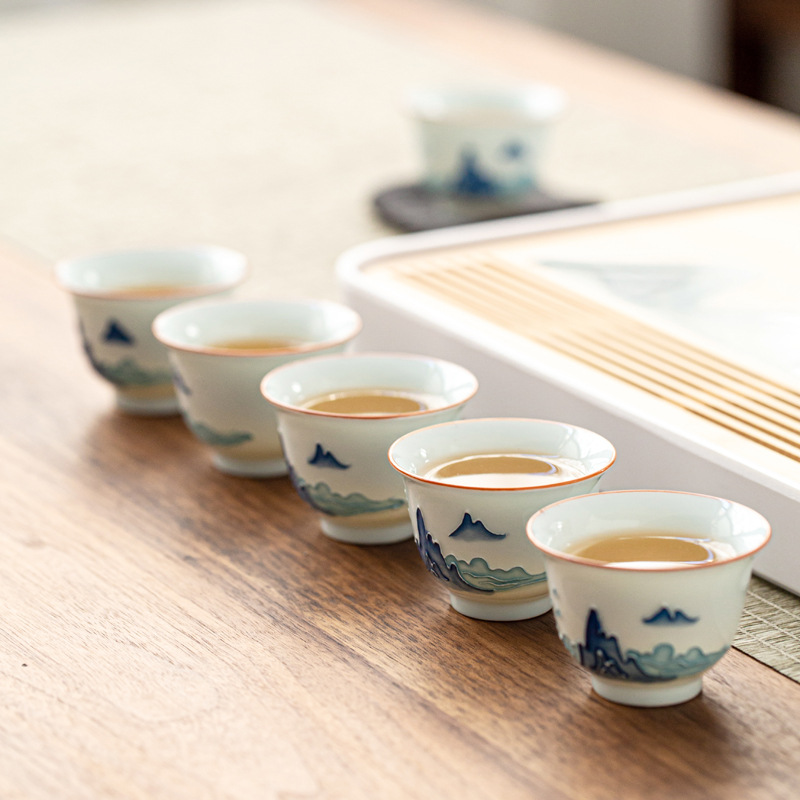 El-boyalı Kung Fu çay bardağı, - Celadon Ceramic Cup incelemesi ve fiyatı