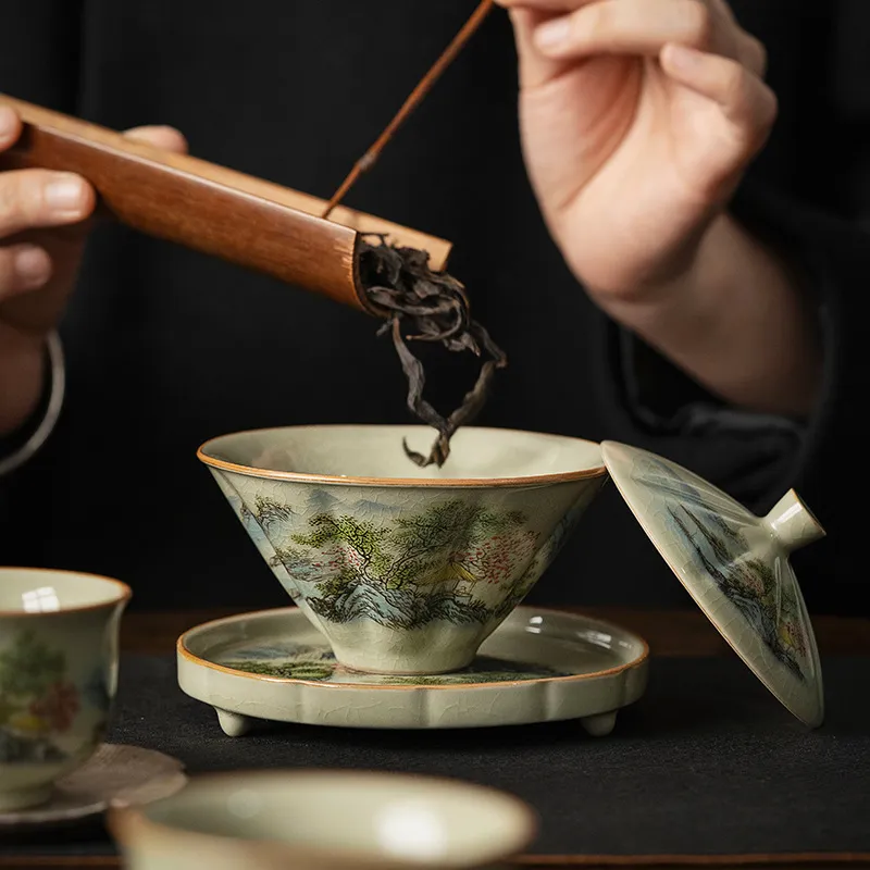Jingdezhen-Bambu Kapaklı Seram - Celadon Ceramic Cup incelemesi ve fiyatı