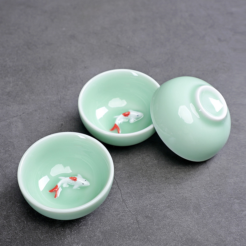 Seladonlar balık sevimli çay f - Celadon Ceramic Cup incelemesi ve fiyatı