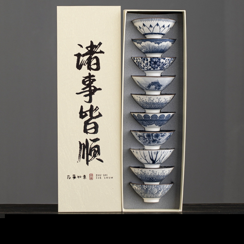 10'lu Paket Mavi ve Beyaz Pors - Celadon Ceramic Cup incelemesi ve fiyatı